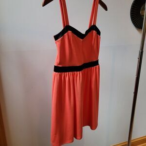 Soprano Womens Fit & Flare  Dress  Back Zip Pink SZ Small